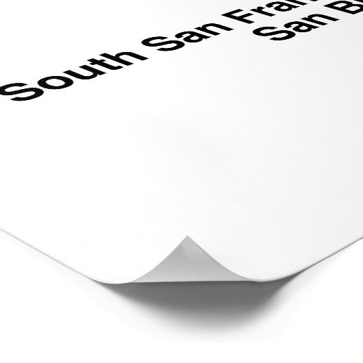 Hyperlineaire kaart BART (wit, geen label) Poster (Hoek)