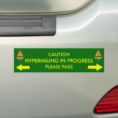 Hypermilatie Bumpersticker (Op auto)