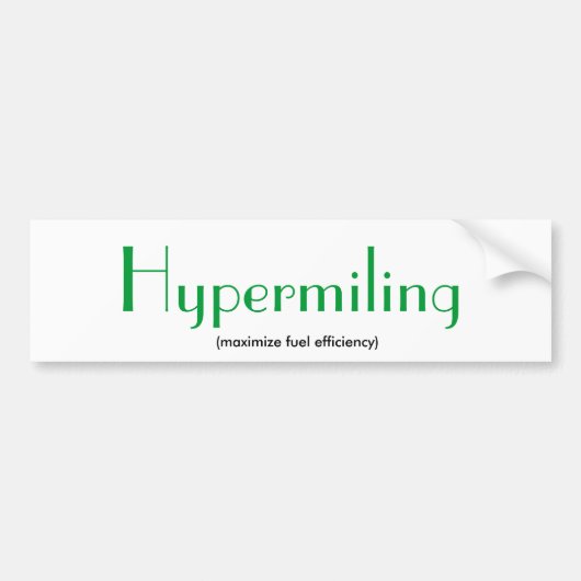 Hypermilatie Bumpersticker (Voorkant)