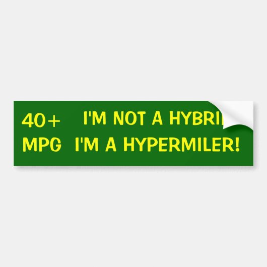 hypermilder bumpersticker (Voorkant)