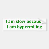 hypermildering bumpersticker (Voorkant)