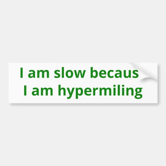hypermildering bumpersticker (Voorkant)