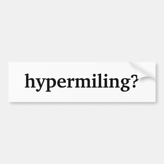 hypermildering? bumpersticker (Voorkant)