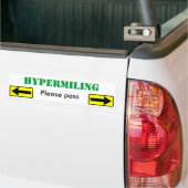 Hypermildering Gelieve te passeren - Gepersonalise Bumpersticker (Op Truck)