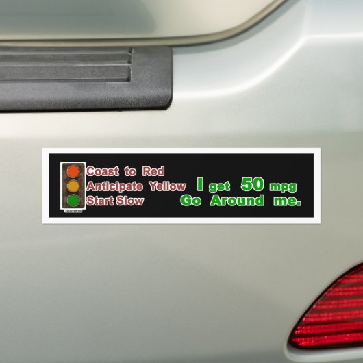 Hypermiler Bumpersticker Coast Anticipate Start (Op auto)