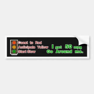 Hypermiler Bumpersticker Coast Anticipate Start
