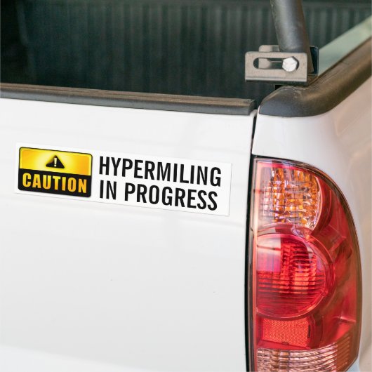 Hypermilerende Bumpersticker Bumpersticker III (Op Truck)