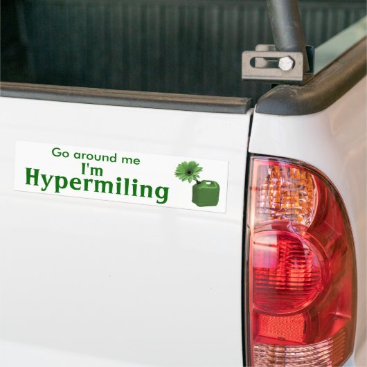 Hypermilerende Bumpersticker I (Op Truck)