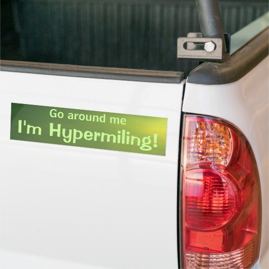 Hypermilerende Bumpersticker II (Op Truck)