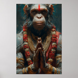 Hyperrealistisch Grootmoeder Storytelling Schilder Poster