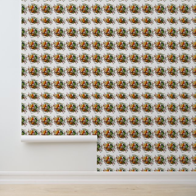 Hyperrealistisch stilleven met paprika's en knoflo behang (Applicatie)
