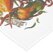 Hyperrealistisch stilleven met paprika's en knoflo medium tafelloper (Hoek)