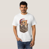Hyperrealistische Anime Kitten in Pocket T-Shirt (Voorkant volledig)