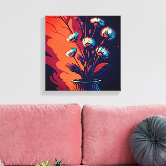hyperrealistische bloem canvas afdruk (Insitu (Woonkamer))