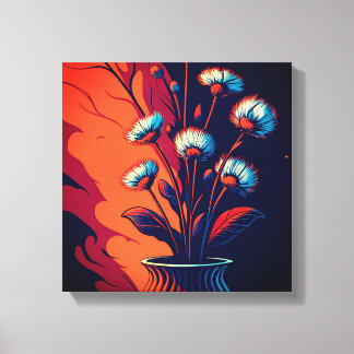 hyperrealistische bloem canvas afdruk