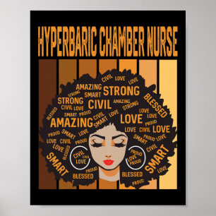 Hyperric Kamer Verpleegster Krachtige Zwarte Gesch Poster
