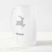 Hypersonische rendieren matglas bierpul (Voorkant links)