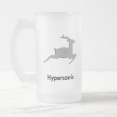 Hypersonische rendieren matglas bierpul (Links)