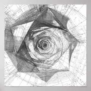 Hyperspace Reis Kunst: Icosaëder  Poster