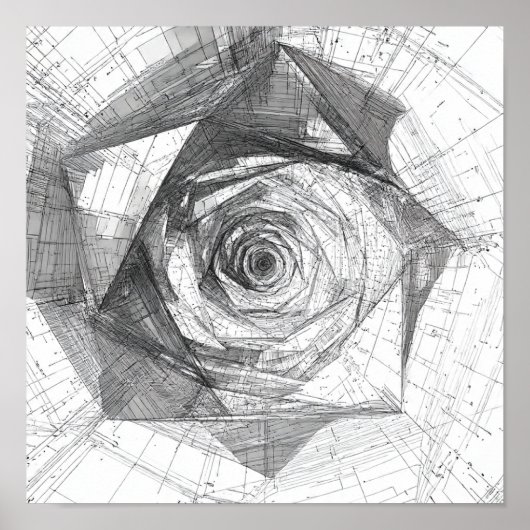 Hyperspace Reis Kunst: Icosaëder  Poster (Voorkant)