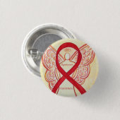 Hypertensie (HTN) Bewustmaking Red Ribbon Angel Pi Ronde Button 3,2 Cm (Voorkant /achterkant)