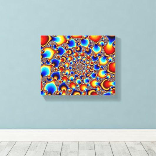 Hypn0sis - Fractal Art Canvas Afdruk (Insitu (Houten vloer))