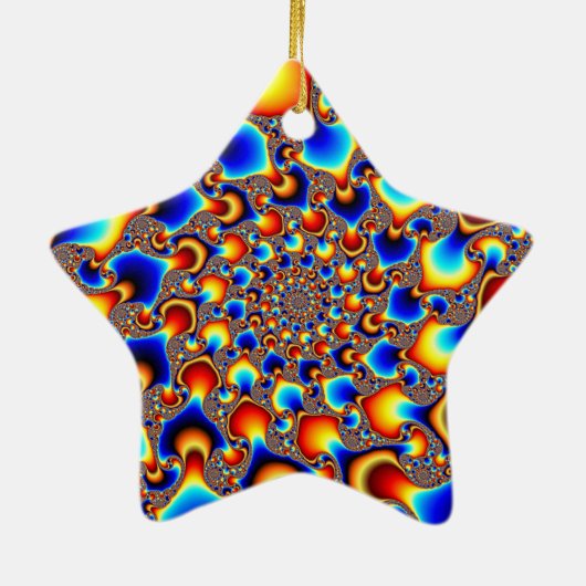 Hypn0sis - Fractal Art Keramisch Ornament (Achterkant)