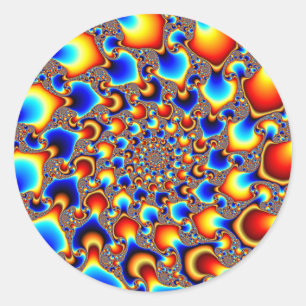 Hypn0sis - Fractal Art Ronde Sticker