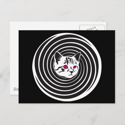 Hypno-Cat Briefkaart (Voorkant / Achterkant)
