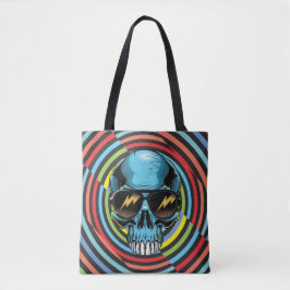 Hypno Funky Skull 02 Tote Bag