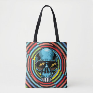 Hypno Funky Skull 02 Tote Bag
