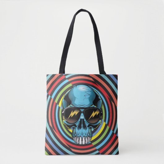 Hypno Funky Skull 02 Tote Bag (Voorkant)