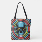 Hypno Funky Skull 02 Tote Bag (Achterkant)