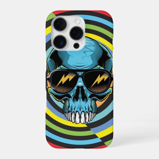 Hypno Funky Skull iPhone Hoesje (Achterkant)