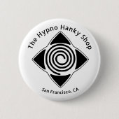 Hypno Hanky Shop Hypnose Overal Logo Knop Ronde Button 5,7 Cm (Voorkant)