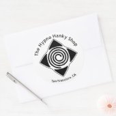 Hypno Hanky Shop Hypnosis Overal Logo ticker Ronde Sticker (Envelop)