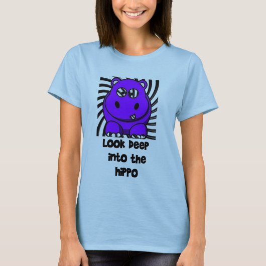 Hypno Hippo Paars T-shirt (Voorkant)