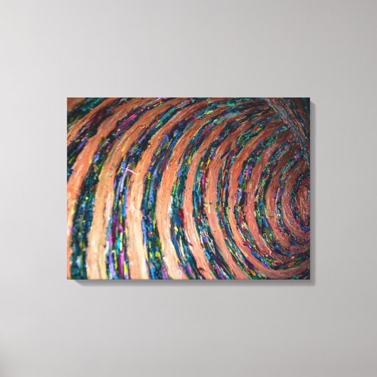 Hypno lijnen schilderen kunst canvas afdruk (Voorkant)