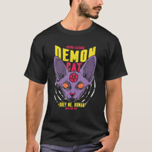 Hypno Satanic Demon Cat T-shirt
