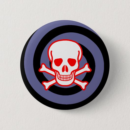 HYPNO SKULL-BUTTON RONDE BUTTON 5,7 CM (Voorkant)