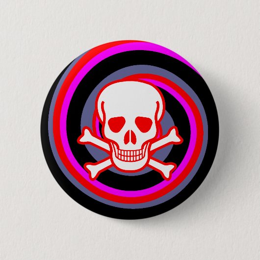 HYPNO SKULL-BUTTON RONDE BUTTON 5,7 CM (Voorkant)