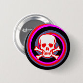 HYPNO SKULL-BUTTON RONDE BUTTON 5,7 CM (Voorkant /achterkant)