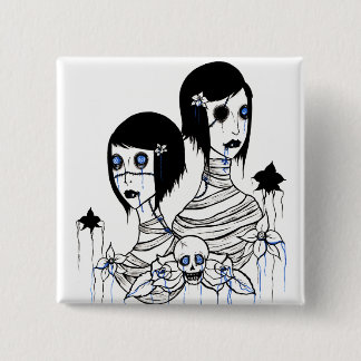 Hypnoblobloemen I Vierkante Button 5,1 Cm