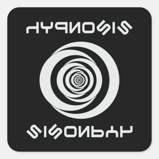 Hypnose hypnotizer hypnotist hypnotisch grappig ge vierkante sticker (Voorkant)