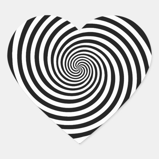 Hypnose Spiraal Hart Sticker (Voorkant)