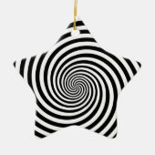 Hypnose Spiraal Ster Vorm Keramisch Ornament (Voorkant)