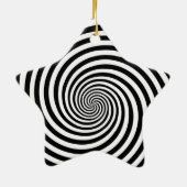 Hypnose Spiraal Ster Vorm Keramisch Ornament (Achterkant)