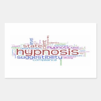 Hypnose Werken Word Art Sticker - witte achtergron