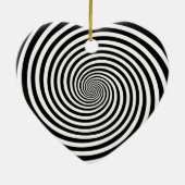 Hypnosespiraal Hartvorm Keramisch Ornament (Achterkant)