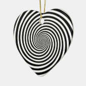 Hypnosespiraal Hartvorm Keramisch Ornament (Links)